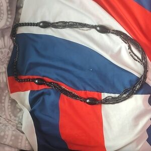 Black & Silver Beaded Necklace